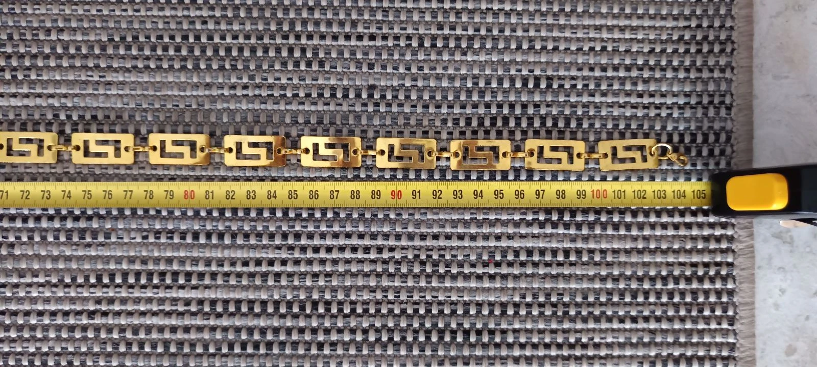 Adjustable gold metal vintage belt total length 104cm New – photo 6